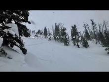 February 25, 2018. Dangerous wind slabs above Marion Lake